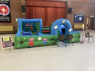 inflatable play park bouncy castle at Dawley Day 2024